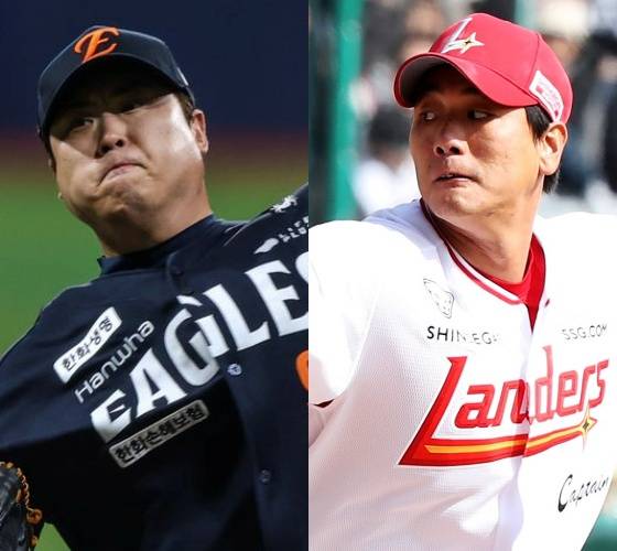 류현진(왼쪽), 김광현. ⓒ한화이글스ⓒSSG랜더스