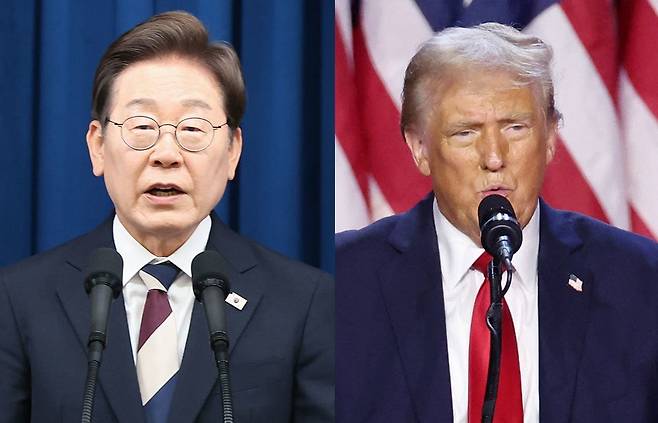이재명 대통령과 도널드 트럼프 미국 대통령/ 조선DB