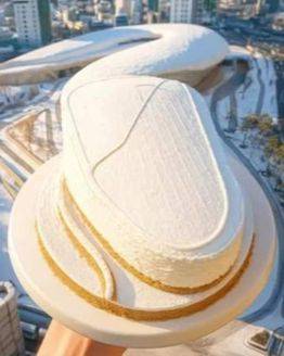 AI를 활용해 DDP를 케이크로 표현한 숏폼. [사진 유튜브 캡처]