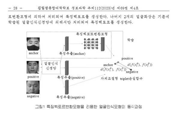 AI로 마스크 쓴 사람의 얼굴을 인식하는 논문을 다룬 김일성종합대학의 학보  [출처: NK경제]
