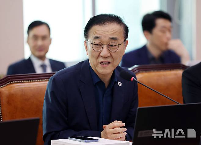 [서울=뉴시스] 김명년 기자 = 김윤덕 국토교통부 장관 후보자가 22일 오후 서울 여의도 국회 문화체육관광위원회 제427회국회(임시회) 제1차 전체회의에서 발언하고 있다. 2025.07.22. kmn@newsis.com