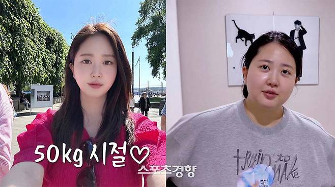 30kg를 감량해 예전의 모습을 되찾은 박수홍 아내 김다예. 유튜브 방송 화면