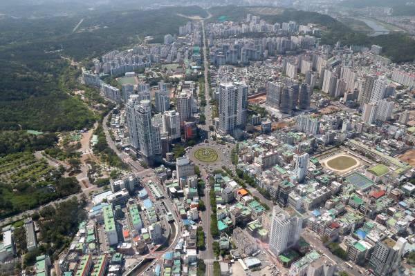 울산시가지(공업탑로터리) 전경. 국제신문DB