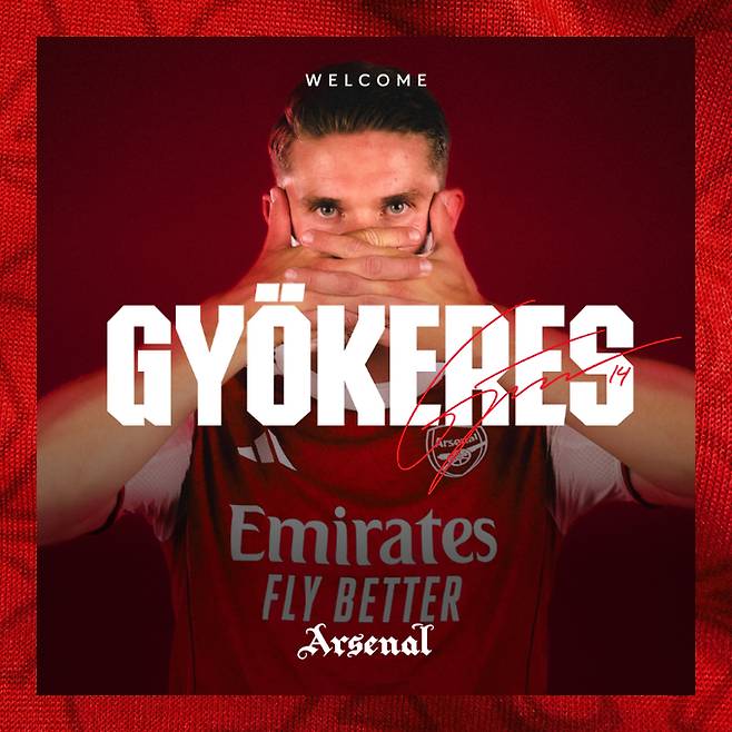 잉글랜드 프리미어리그 아스날과 계약한 빅토르 요케레스. /사진=아스날 SNS 캡처