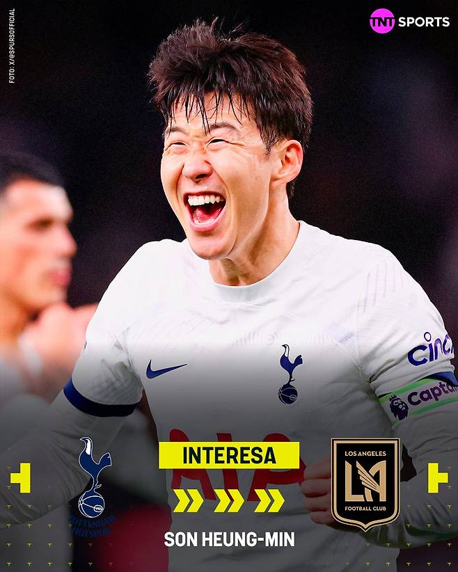 미국 프로축구 메이저리그사커(MLS) 로스앤젤레스FC(LAFC) 이적설이 돌고 있는 손흥민. /사진=TNT스포츠 SNS 캡처