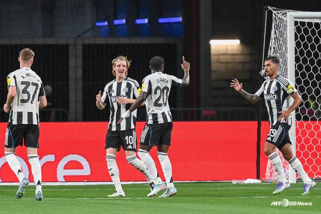 뉴캐슬의 골 세리머니. /AFPBBNews=뉴스1