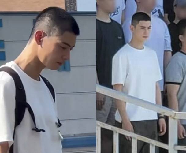 차은우 훈련소 입소. 사진=SNS 커뮤니티
