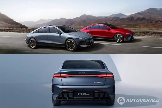 이들은 향상된 주행가능거리 뿐 아니라 다양한 주행 편의사양이 눈에 띈다(출처: 현대차, BYD)