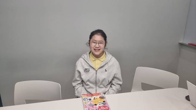 28일 서울 서대문구 동아사이언스에서 만난 제66회 국제수학올림피아드 한국대표인 윤혜원 숙명여중 2학년 학생. 이채린 기자