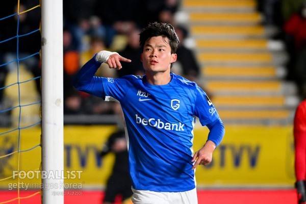 오현규(헹크). 게티이미지코리아