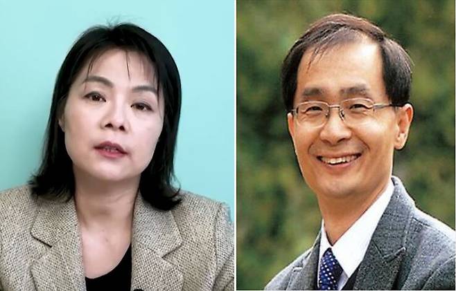 연취현 변호사(왼쪽)와 음선필 홍익대 법대 교수. 유튜브 및 홍익대 누리집 갈무리