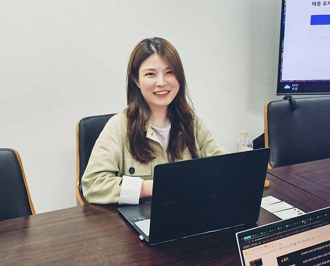 이메일 기반의 문서처리 자동화 솔루션을 선보인 넥톤의 박현지 대표 /출처=IT동아