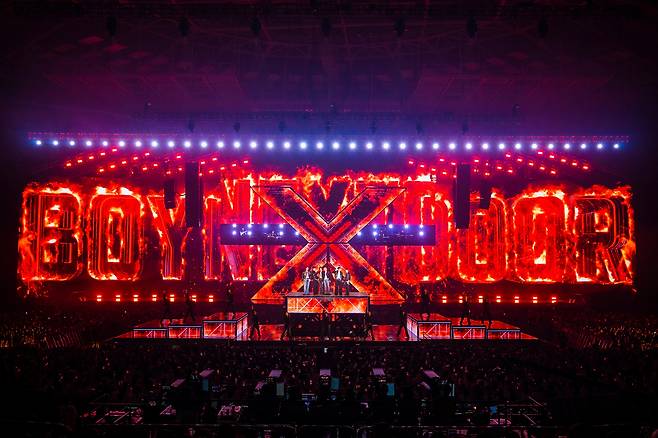 Boy band BoyNextDoor holds its “Knock On Vol.1” Seoul finale concerts from July 25 to 27 at the KSPO Dome in southern Seoul. [KOZ ENTERTAINMENT]