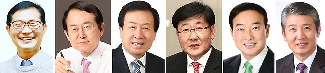 (사진 왼쪽부터) 강성휘, 김종식, 박홍률, 이호균, 장복성, 전경선 <가나다순>