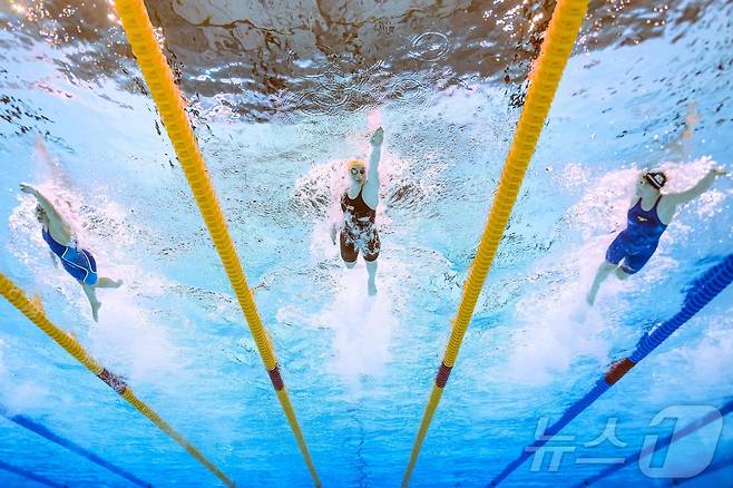 2025 싱가포르 세계수영선수권대회 경영 자유형 200m 경기 모습. ⓒ AFP=뉴스1
