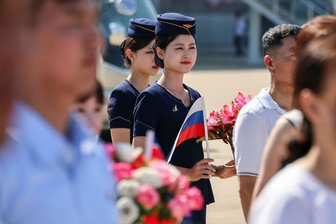 러시아 수도 모스크바에서 평양으로 향하는 첫 직항 여객기가 평양에 도착했다. 타스연합뉴스