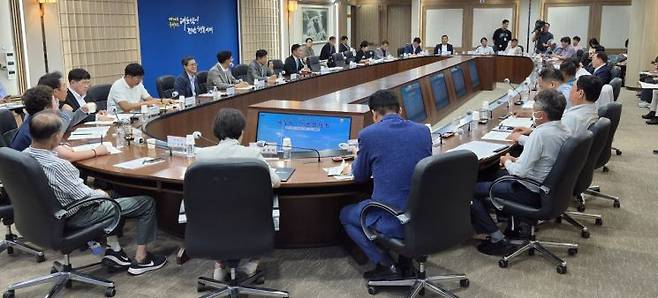 신안해상풍력 집적화 단지 추진 제5차 민관협의회 현장. 전남도 제공