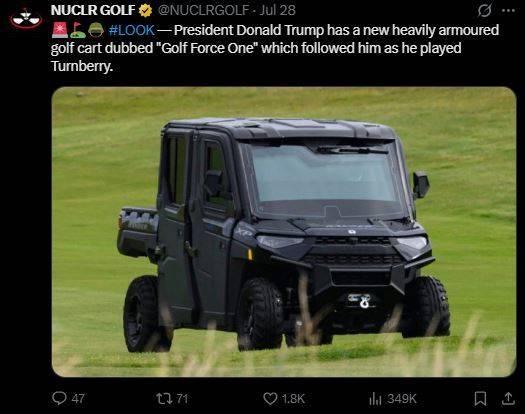 X ‘NUCLR GOLF’ 갈무리