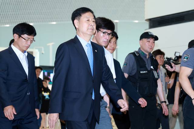 미국 향하는 구윤철 부총리 [연합뉴스]