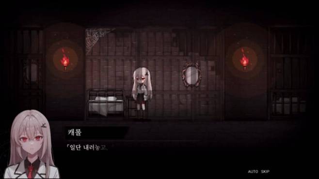 비주얼 노벨이지만 픽셀 아트로 구현된 맵으로 직접 조작하는 재미도 살렸다