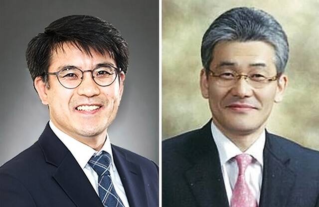 국민의힘이 인권위 상임위원과 비상임위원 후보로 각각 추천한 지영준(왼쪽)·박형명 변호사. 저스티스 및 김장리 누리집 갈무리