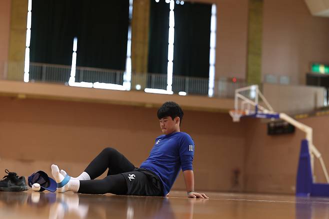 2023년 오키나와 스프링캠프에서의 박진우. 삼성 제공