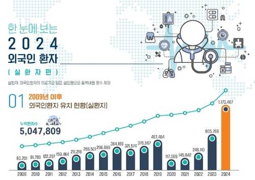 외국인 환자 유치 실적 통계 분석 보고서 자료. 사진 한국보건산업진흥원