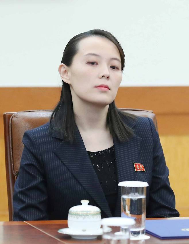 2018년 평창동계올림픽 당시 북한 대표단으로 청와대를 방문한 김여정 북한 노동당 부부장 / 사진=한경DB