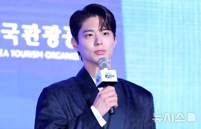 [서울=뉴시스] 김혜진 기자 = 배우 박보검이 29일 오전 서울 강남구 SJ쿤스트할레에서 열린 2025 한국 관광 명예홍보대사 위촉식에 참석해 있다. 2025.07.29. jini@newsis.com