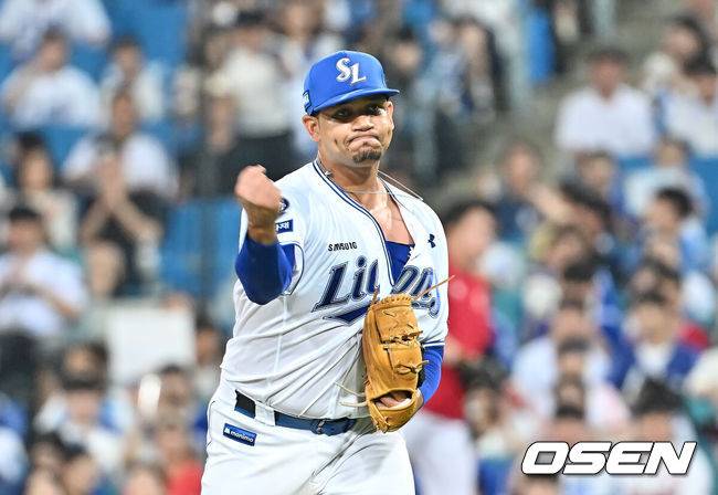 [OSEN=대구, 이석우 기자]  삼성 라이온즈 가라비토 077 2025.07.23 /