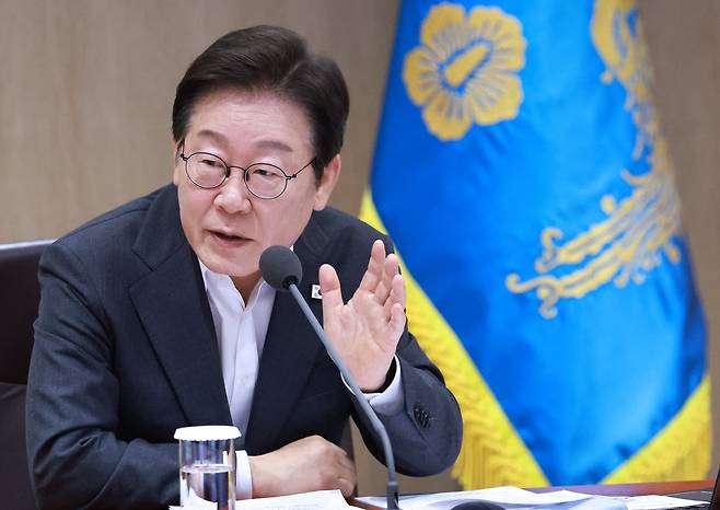 이재명 대통령이 29일 서울 용산 대통령실 청사에서 열린 국무회의에서 발언하고 있다. 연합뉴스