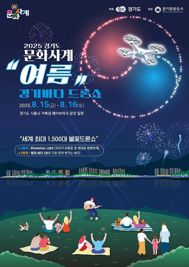 ‘경기바다 드론쇼’ 홍보 포스터. 경기관광공사 제공