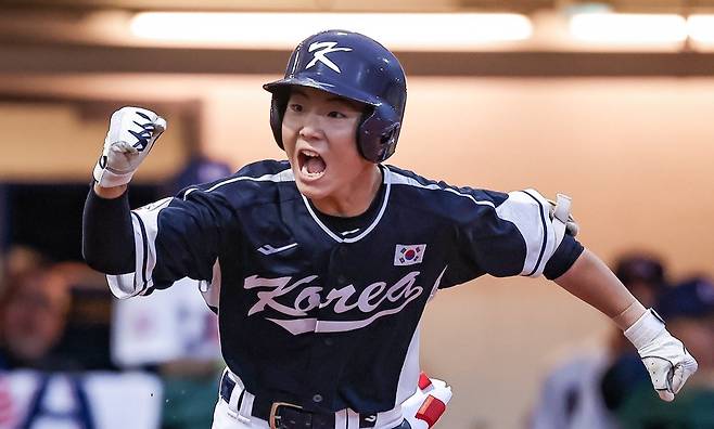 대표팀은 28일 대만 타이난에서 열린 ‘2025 WBSC U12 야구월드컵’ 예선 B조 4차전 미국전에서 6-2로 승리했다. 이날 승리로 슈퍼라운드 진출을 확정했다. 사진출처|WBSC 공식 홈페이지