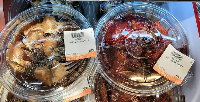 대형마트에서 판매 중인 튀니지산 간장게장 [이은별 제공. 재판매 및 DB 금지]