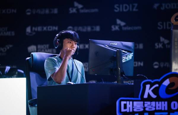 2024 대통령배 아마추어 이스포츠 대회 전국결선에 진출한 제휘담 선수. / 경남문화예술진흥원