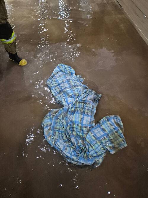 불에 탄 이불. 대구소방안전본부