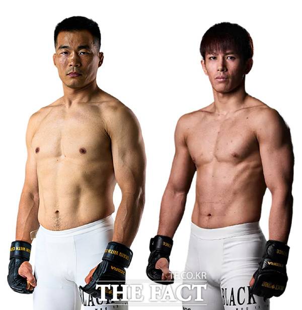 코리안 불도저’ 남의철(44, 왼쪽)이 12년 만에 국내 종합격투기(MMA) 단체 메인이벤트를 장식한다. UFC 등 글로벌 MMA 메이저 단체에서 활약한 실력으로 대회 흥행을 책임져야 하는 임무를 맡았다. 오는 2일 블랙컴뱃 라이즈 7에서 ‘아이언 힙’ 미야히라 슈타로(30·일본)와 5분×3라운드 페더급(66㎏)으로 겨룬다. /KMMA