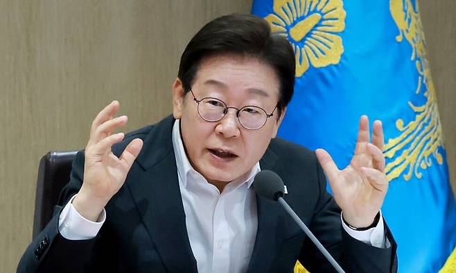 이재명 대통령이 29일 서울 용산 대통령실에서 열린 국무회의에서 발언하고 있다. 연합뉴스.