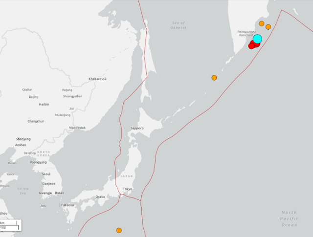 미국 지질조사국(USGS)에 기록된 30일 오전 지진 기록. USGS 홈페이지 캡처