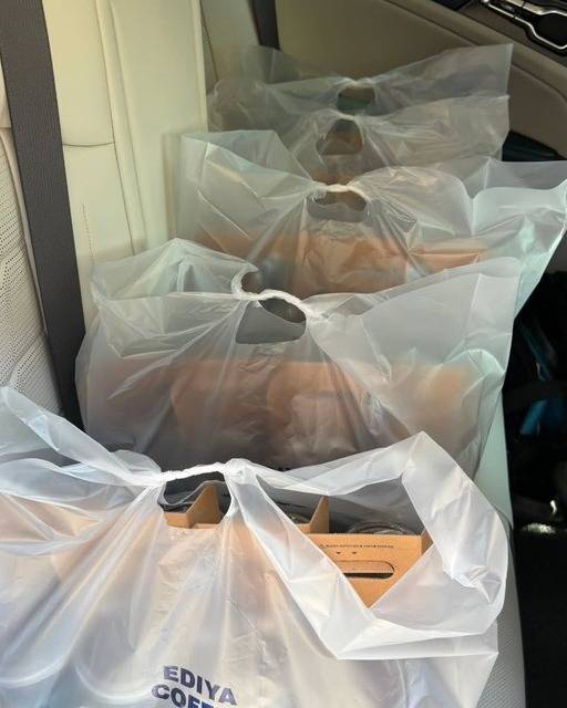 유오균씨가 춘천 소방관들에게 전달하기 위해 준비한 커피. 유오균 씨 제공