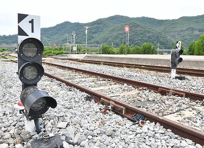 ▲ 역 구내 선로