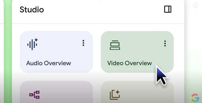 구글 노트북 LM의 신규 기능 ‘비디오 오버뷰’ [사진  = 구글]