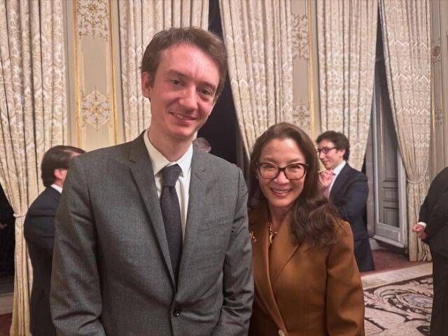 프레데릭 아르노(왼쪽), 양자경 / 양자경 인스타그램