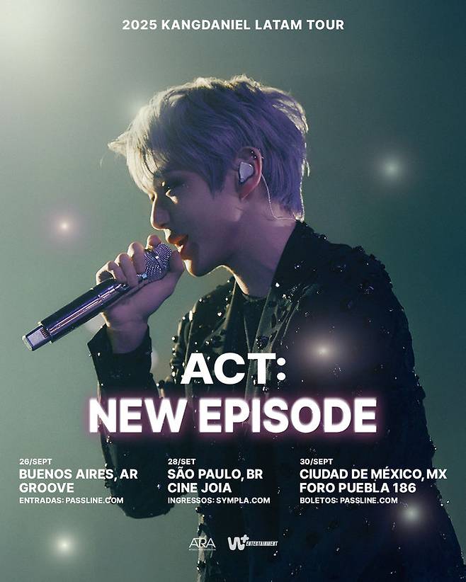 [서울=뉴시스] 그룹 워너원(Wanna One) 멤버 강다니엘이  '2025 강다니엘 라탐 투어-액트: 뉴 에피소드'(KANGDANIEL LATAM TOUR-ACT:NEW EPISODE)에 나선다. (사진=에이라 제공) 2025.07.30. photo@newsis.com *재판매 및 DB 금지