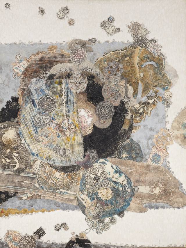 심경자 '별전' 1973년, 종이에 먹, 색, 종이, 콜라주, 탁본 /사진제공=국립현대미술관