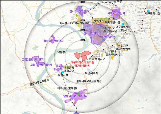 대구제2국가산업단지 위치도 ⓒ대구시청 제공