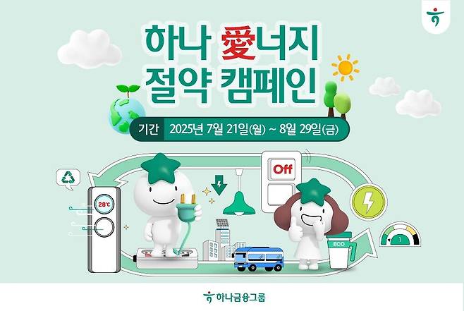 ‘하나 愛너지 절약 캠페인’ 포스터. 사진제공｜하나금융