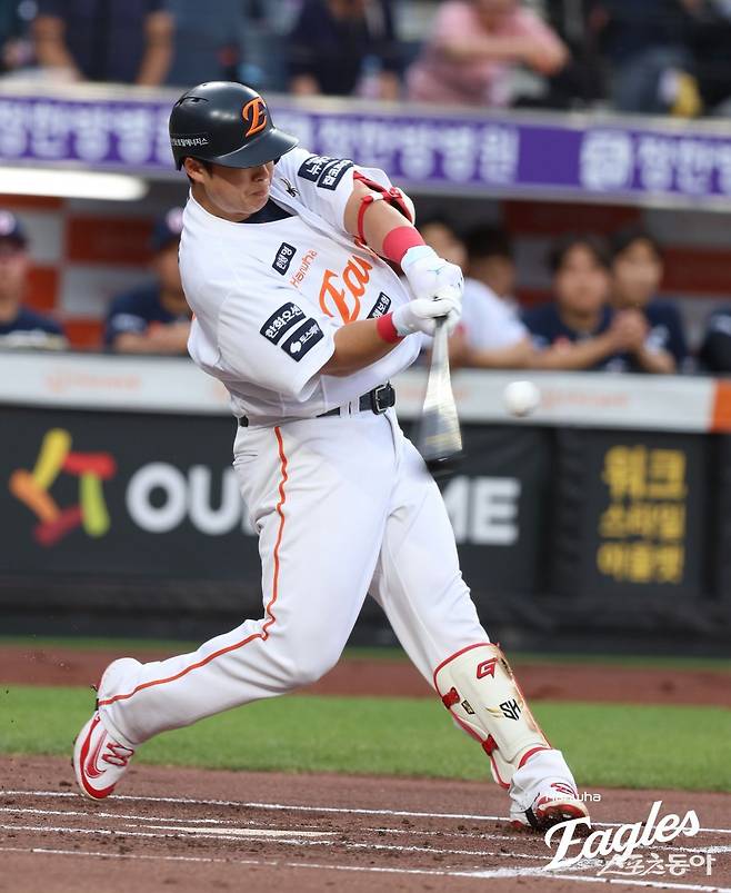 한화 노시환이 3연속시즌 20홈런 고지를 밟았다. 사진제공|한화 이글스