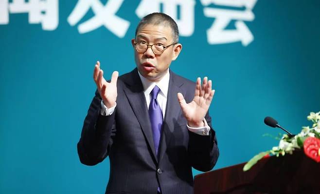 중국 농푸산취안 창업주 중산산 [홍콩 SCMP 캡처. 재판매 및 DB 금지]