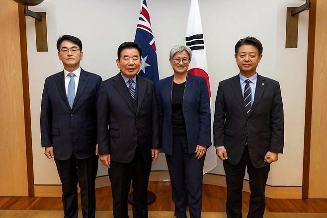 페니 웡 외교장관 만난 특사단 [외교부 제공]